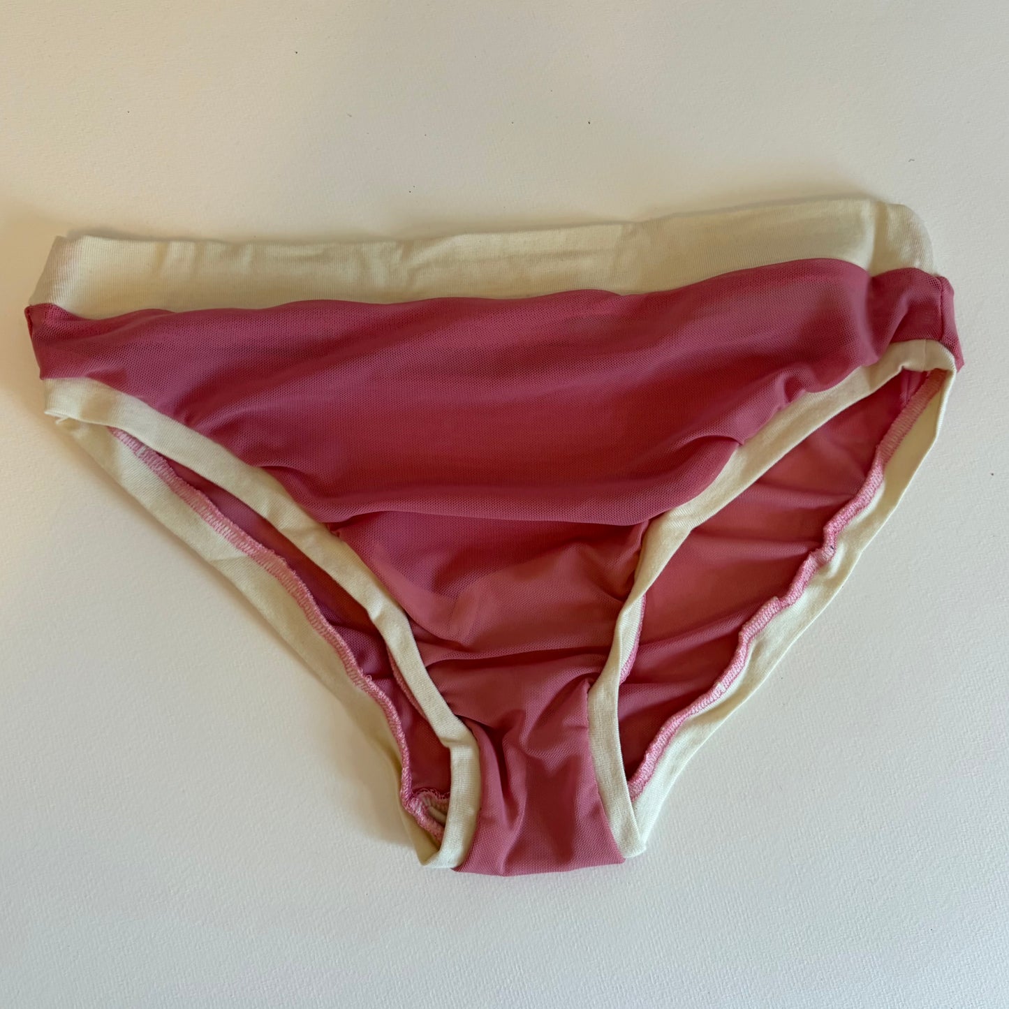 Pink Mesh: Bikini Mid Rise Bamboo Undies