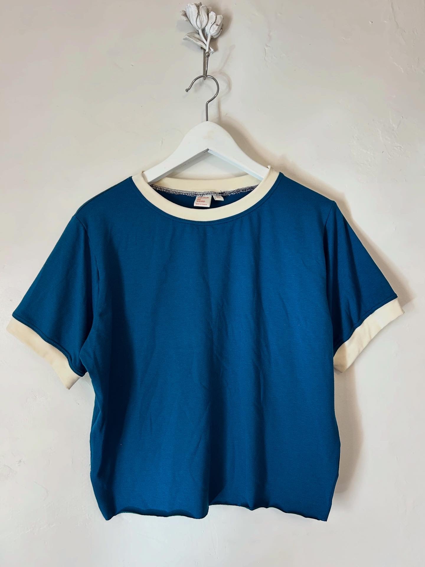 Sea Blue Bamboo Crop - Fitted Style