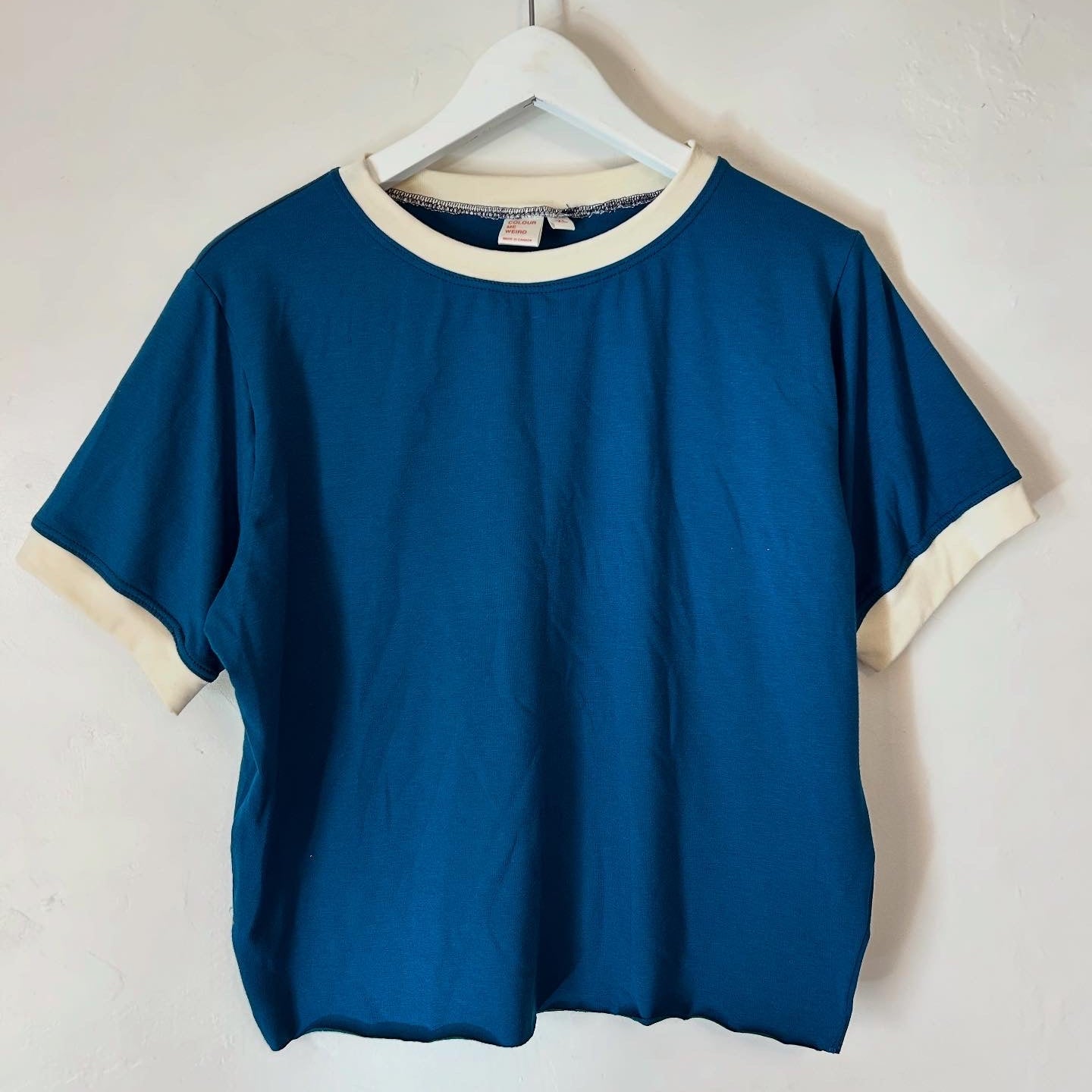 Blank Sea Blue| Bamboo Cotton Crop Top