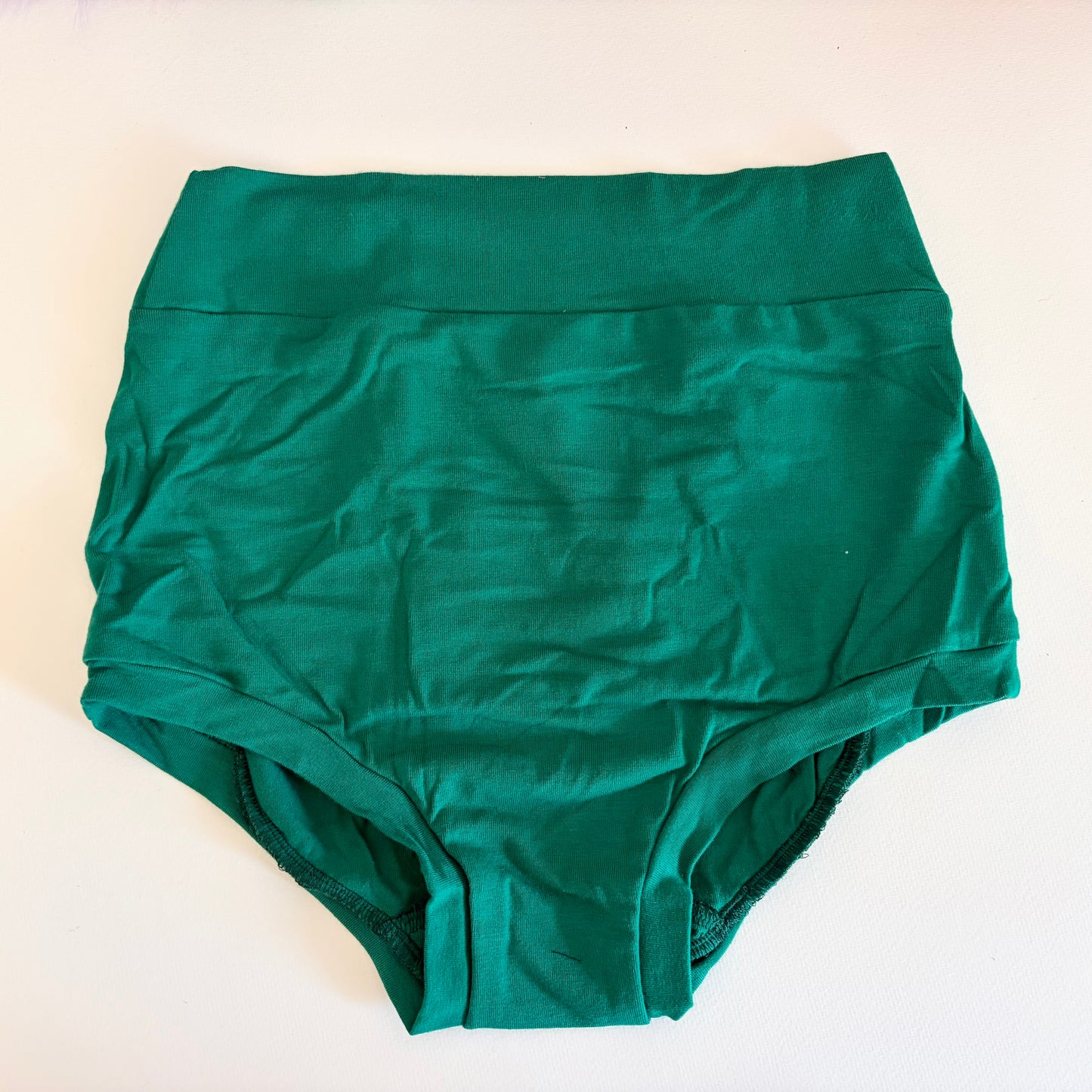 Solid Green : Bamboo High Waisted Undies