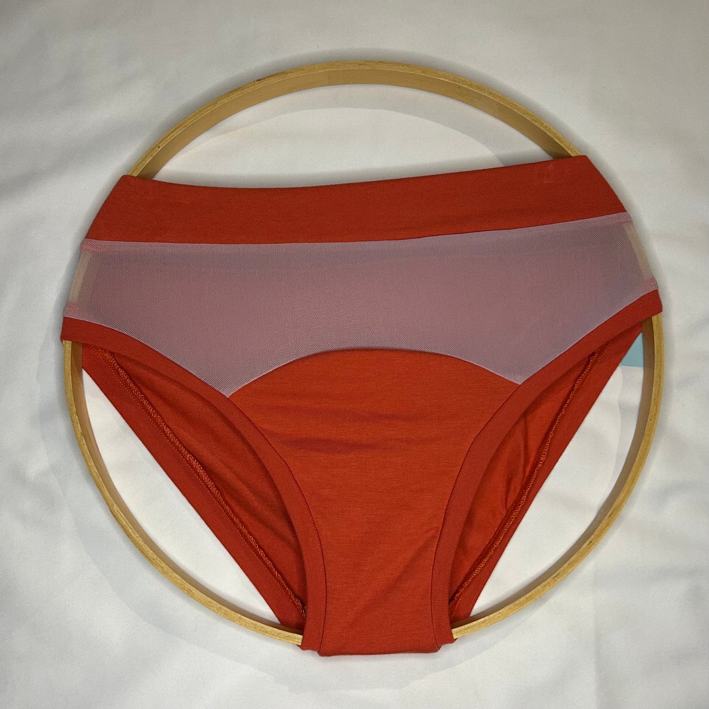Lilac Mesh| Coral: Bikini Mid Rise Bamboo Undies