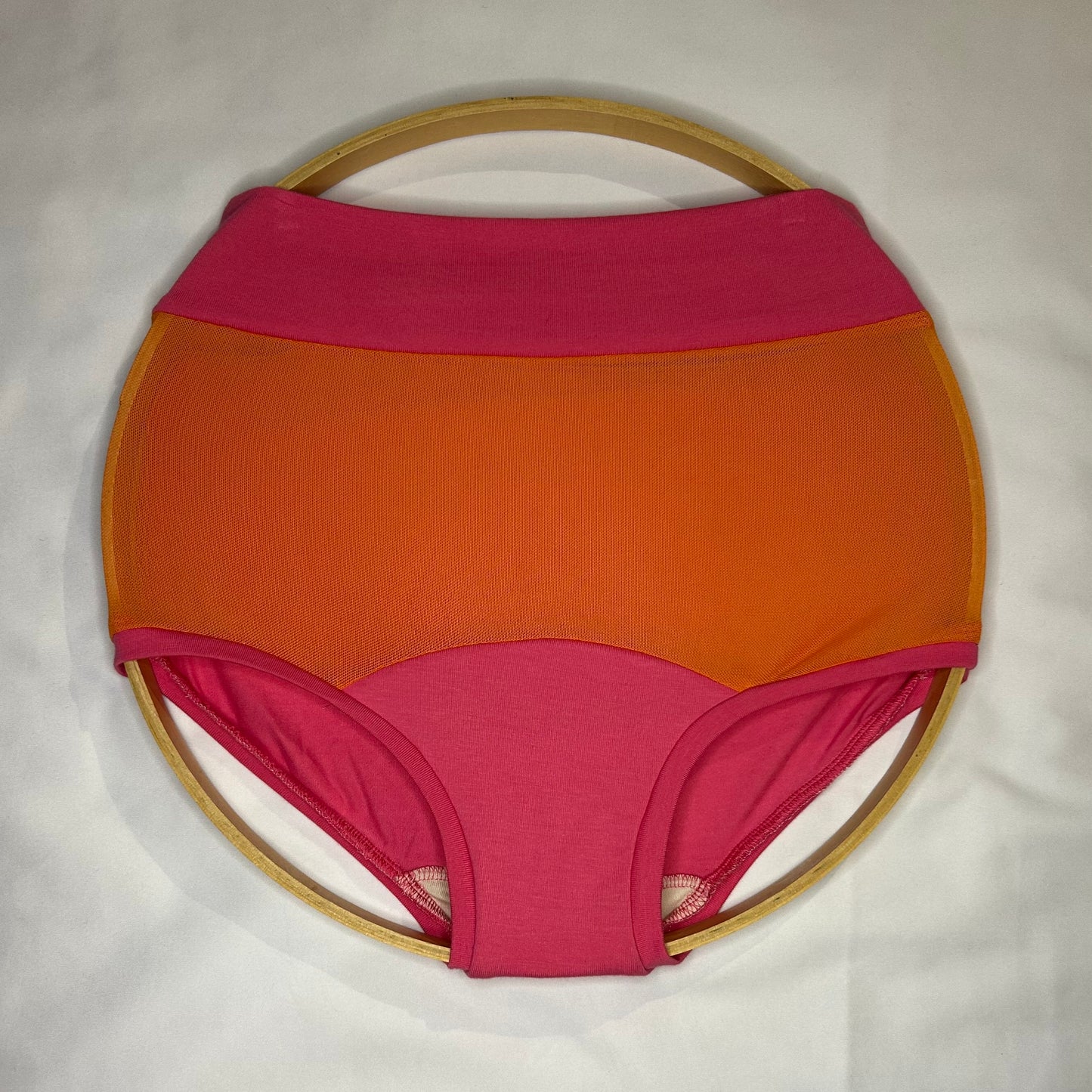 Hot Pink | Orange Mesh: Bamboo High Waisted Undies