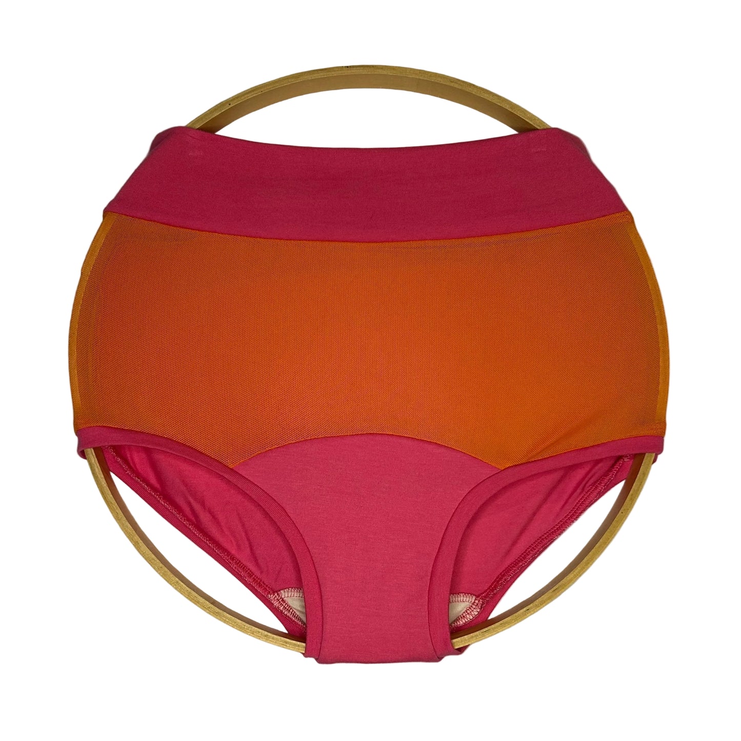Hot Pink | Orange Mesh: Bamboo High Waisted Undies