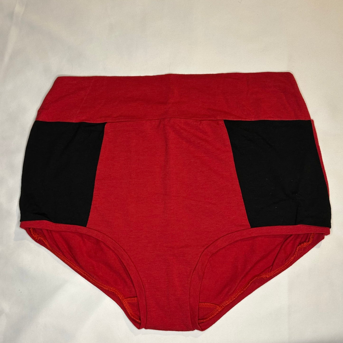 Black| Red: Bamboo High Waisted Undies