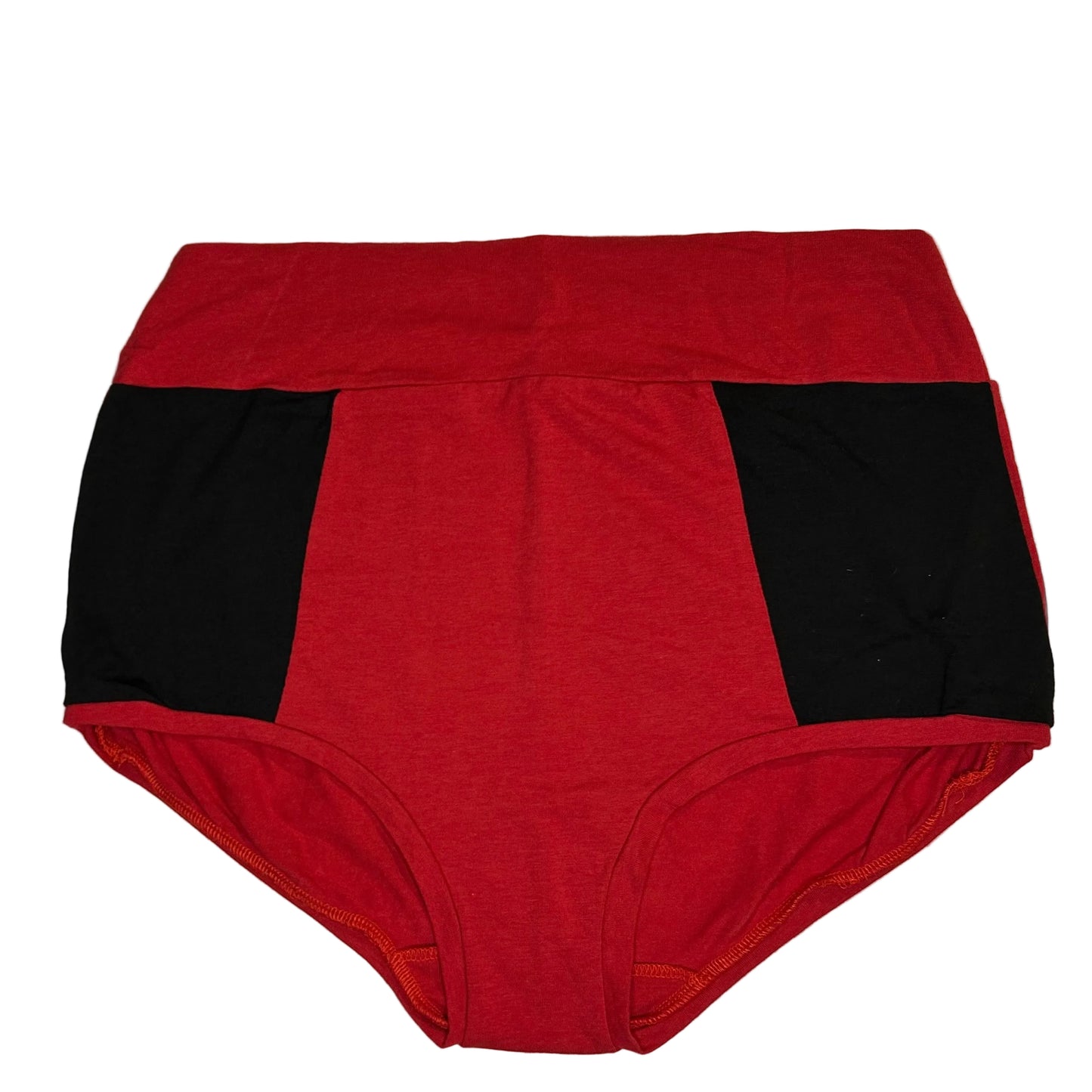 Scrappy Black| Red: Bamboo High Waisted Undies