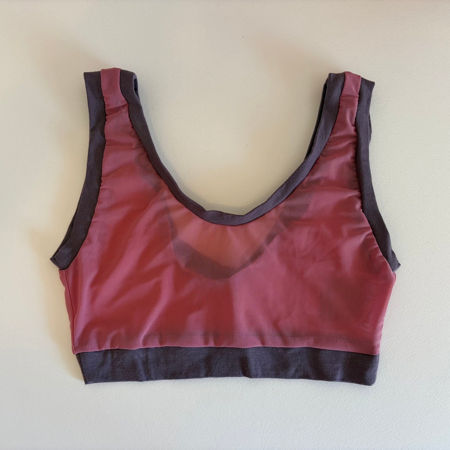 Mauve & Pink Mesh: Bamboo Lounge Top