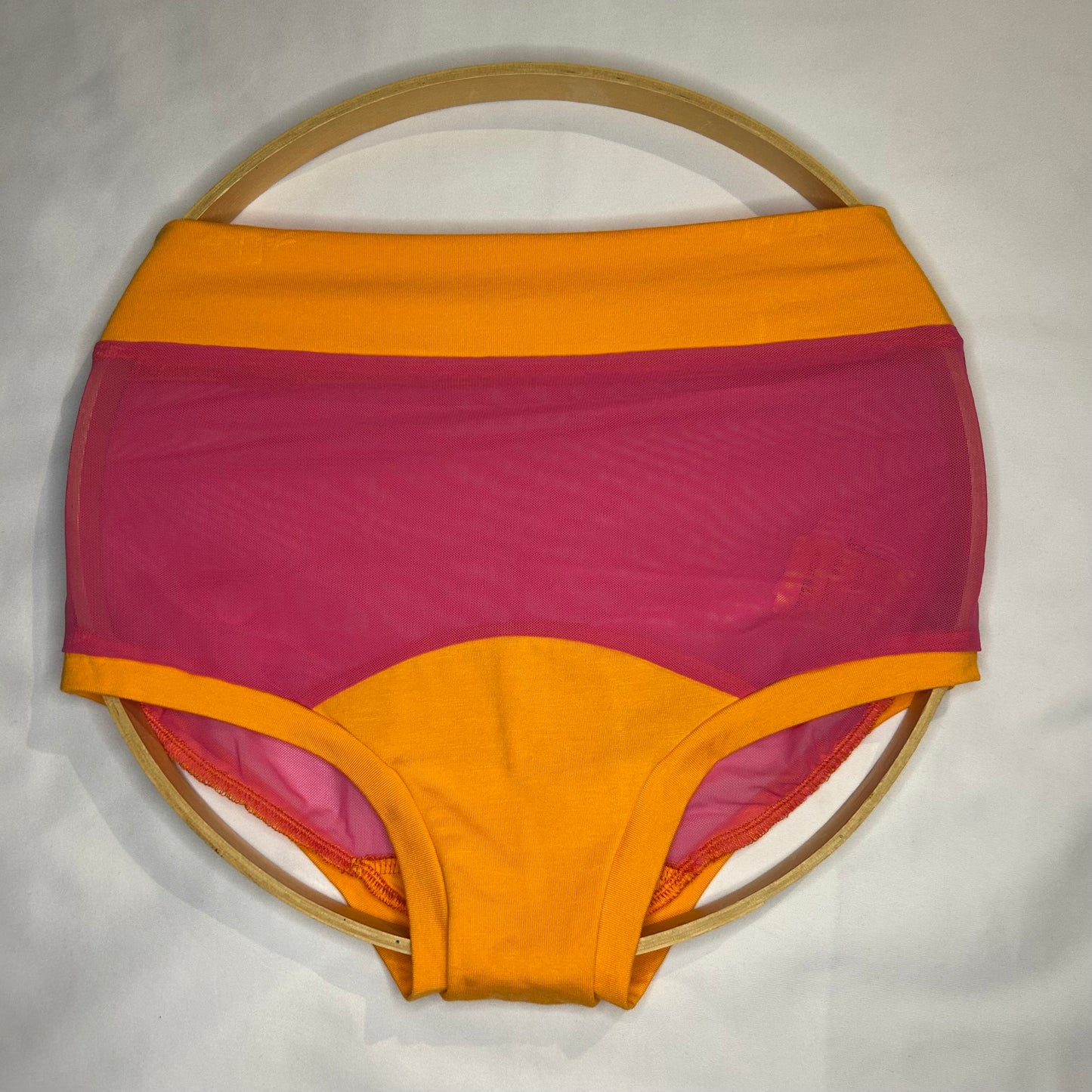 Pink Mesh| Sunburst: Bamboo High Waisted Undies