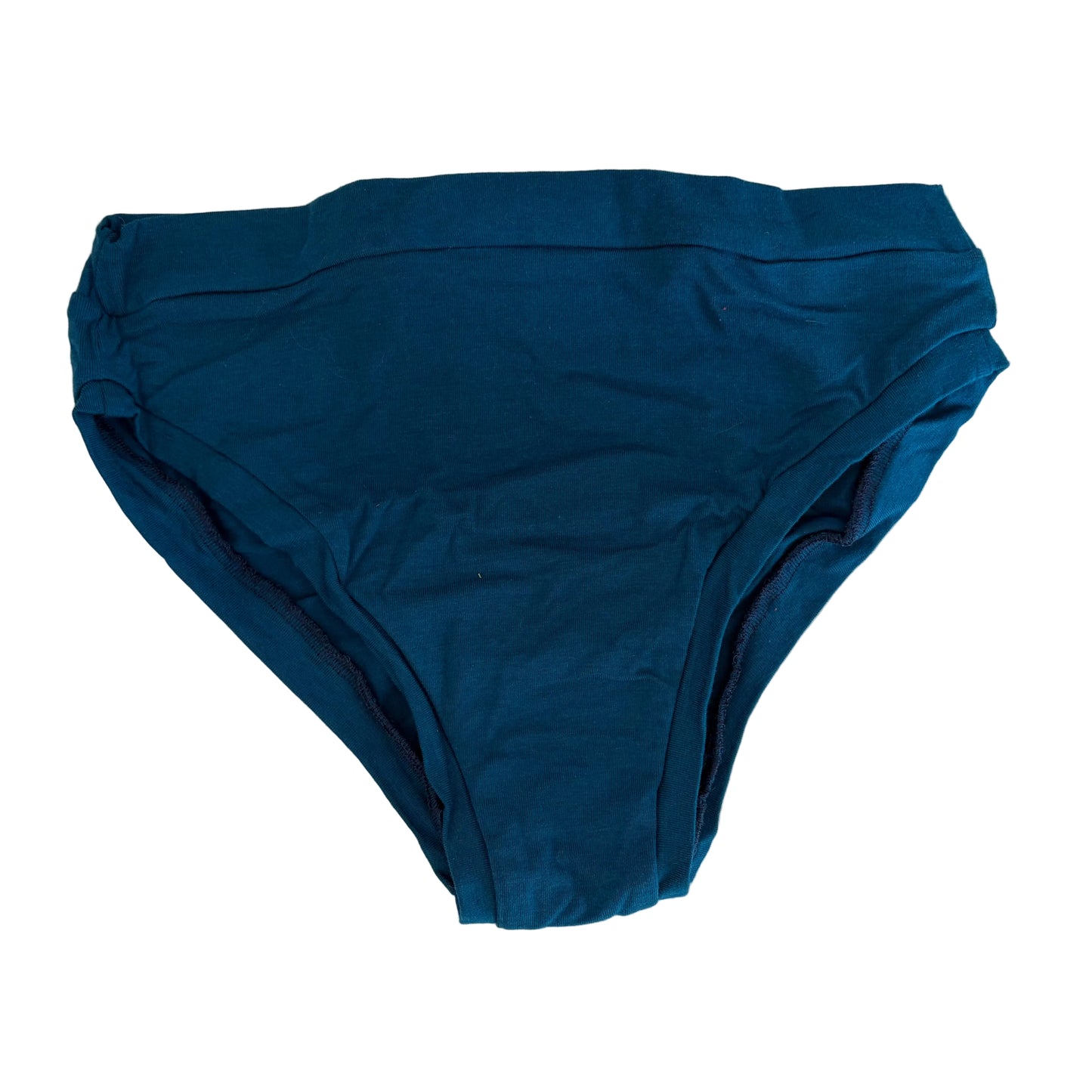 Solid Blue: Bikini Mid Rise Bamboo Undies