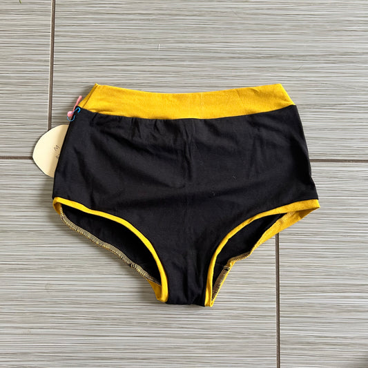 MED Bamboo High Waisted Lounge Bottoms Black/Yellow- RTS