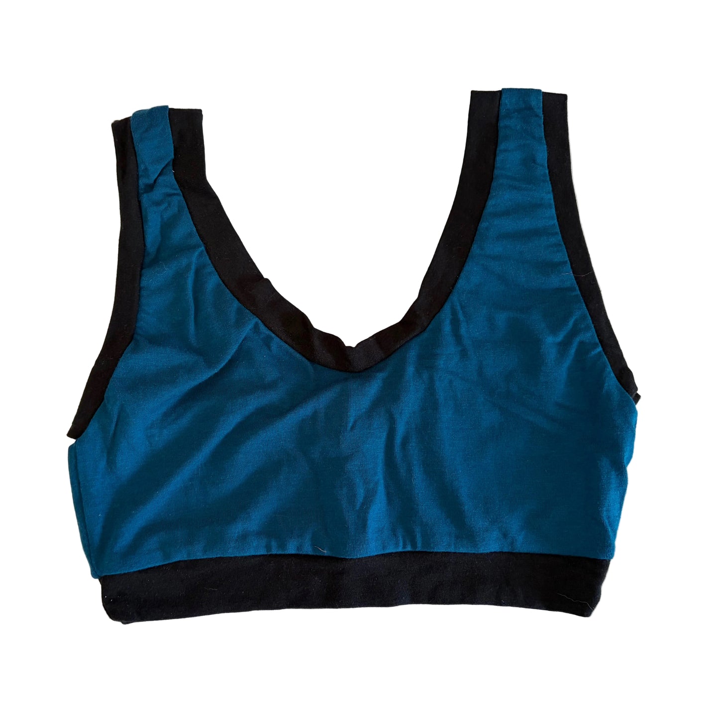 Sea Blue| Black : Bamboo Lounge Top
