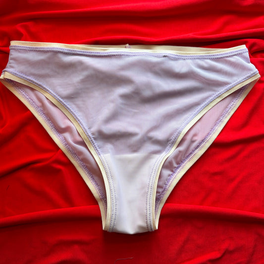 Purple Mesh: Bikini Mid Rise