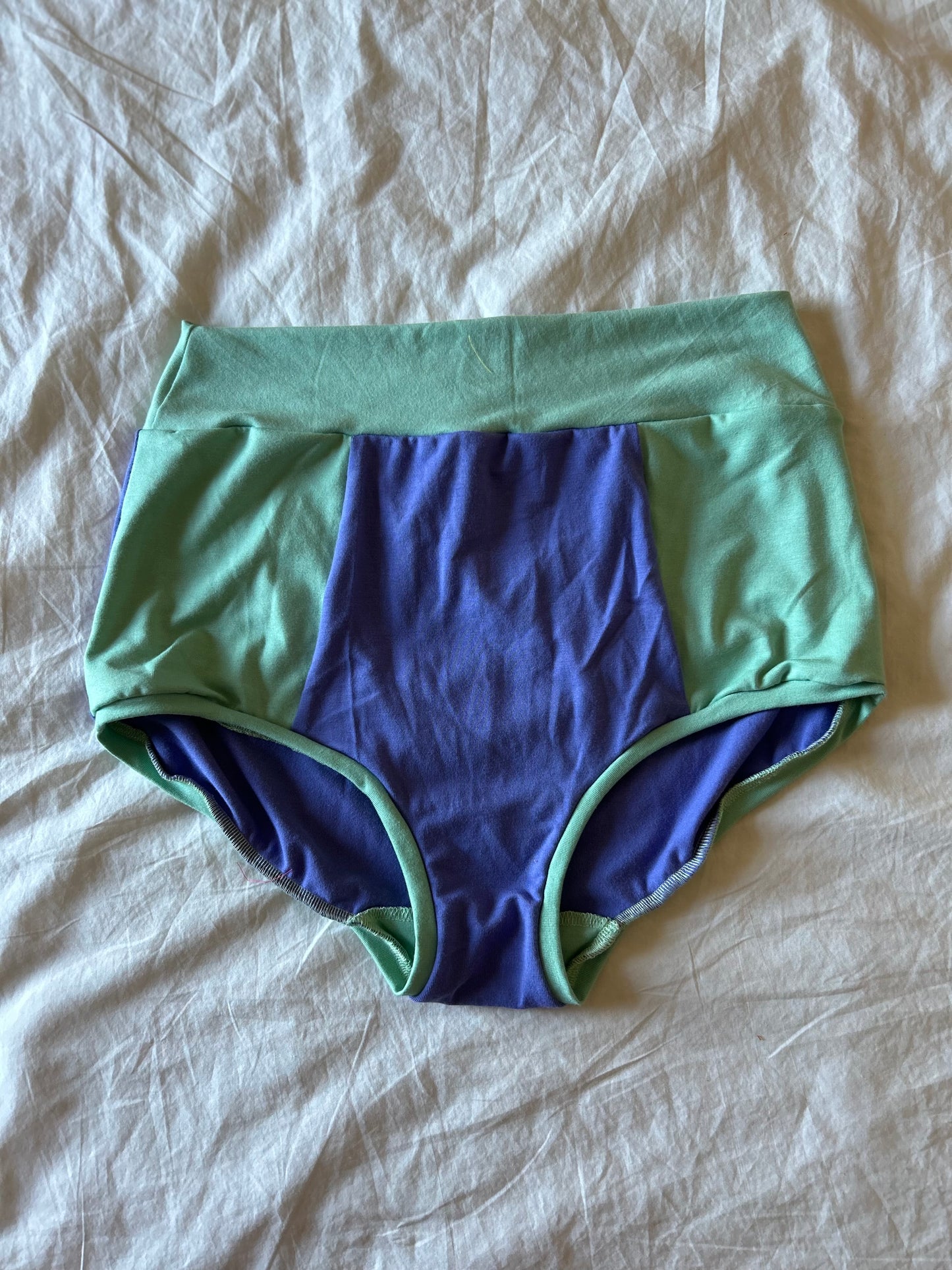 Scrappy Panties-  Light Blue/Mint XL