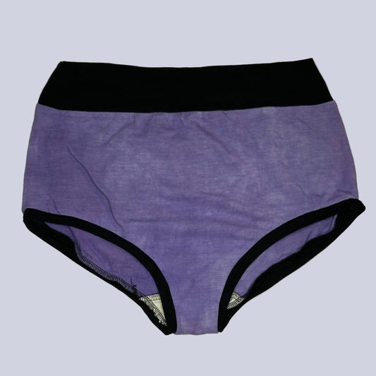 Purple/Black : Bamboo High Waisted Undies