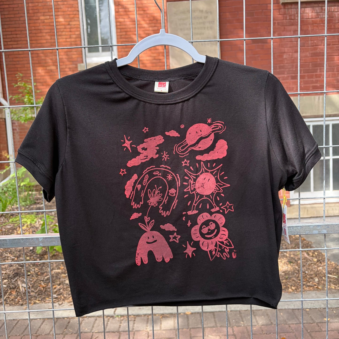 Bamboo Crop: Black Doodles