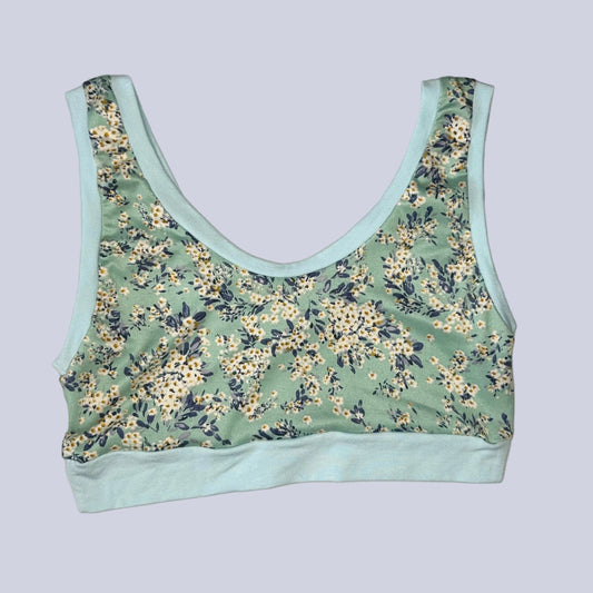 Floral| Powder Blue: Bamboo Lounge Top