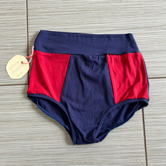 MED Bamboo High Waisted Lounge Bottoms Blue/Red- RTS