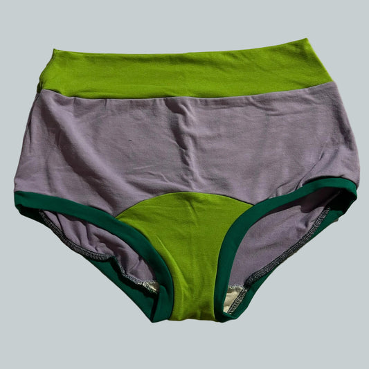 Green| Purple: Bamboo High Waisted Undies