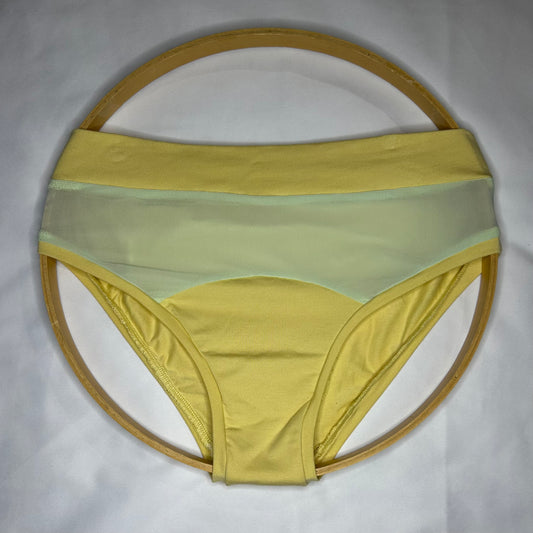 Mint Mesh| Sunshine: Bikini Mid Rise Bamboo Undies