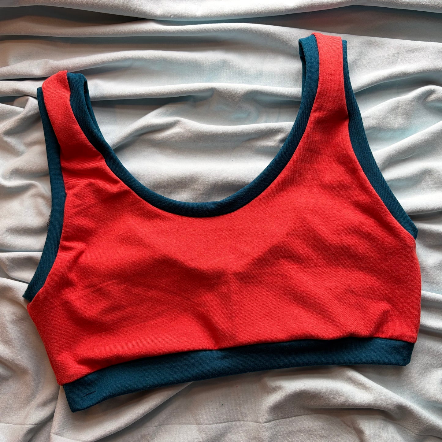Coral & Sea Blue : Bamboo Lounge Top