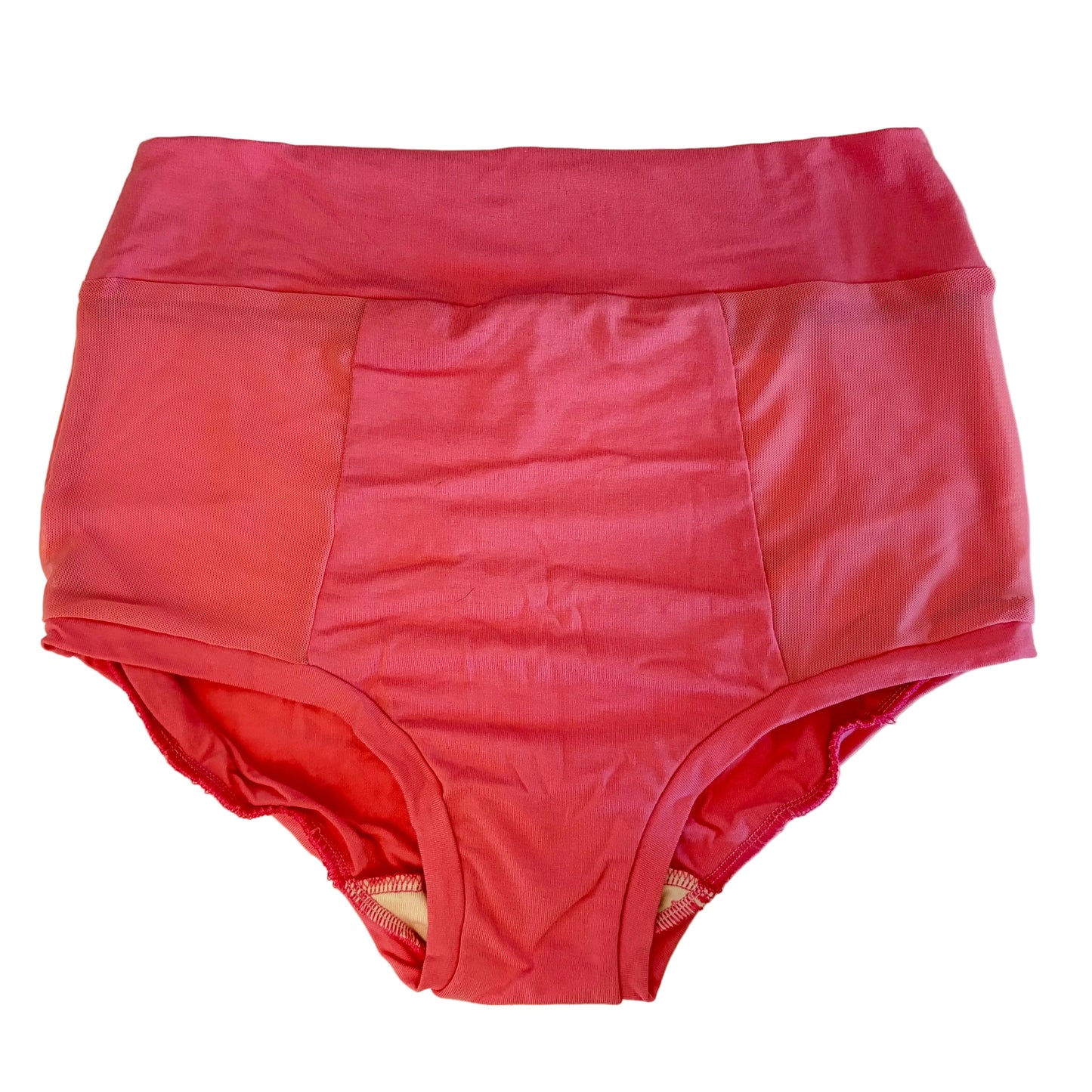 Scrappy Pink Mesh| Pink: Bamboo High Waisted Undies