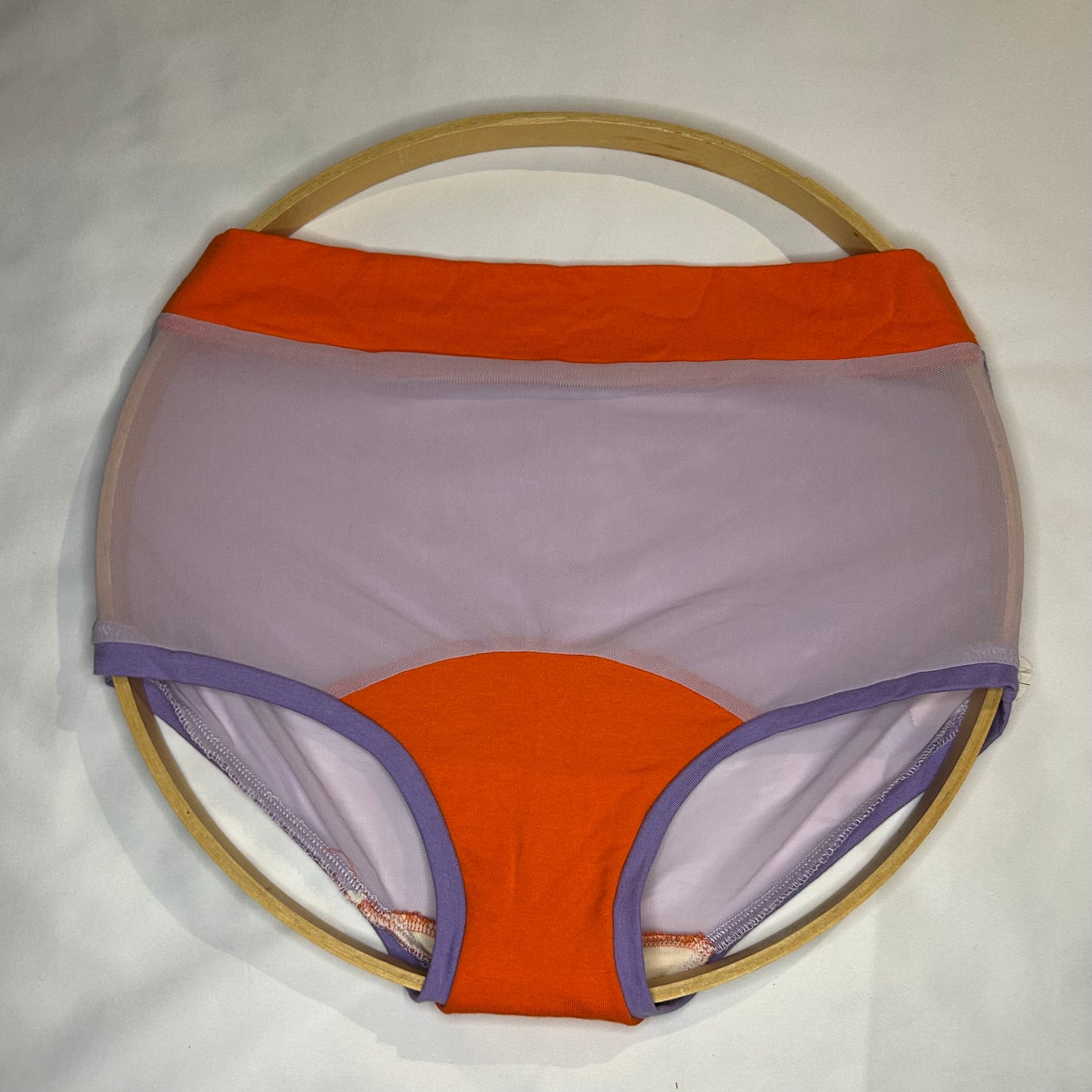 Lilac Mesh| Orange: Bamboo High Waisted Undies