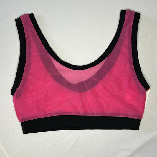 Black| Pink Mesh: Bamboo Lounge Top