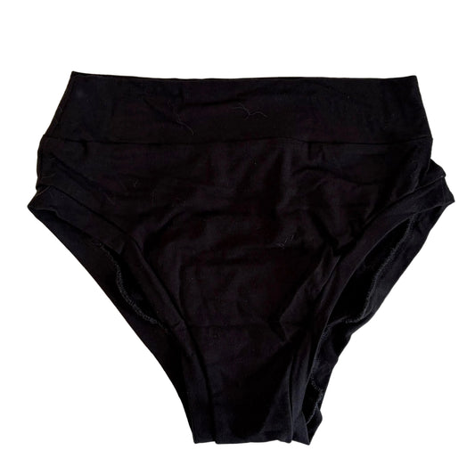 Solid Black: Bikini Mid Rise Bamboo Undies
