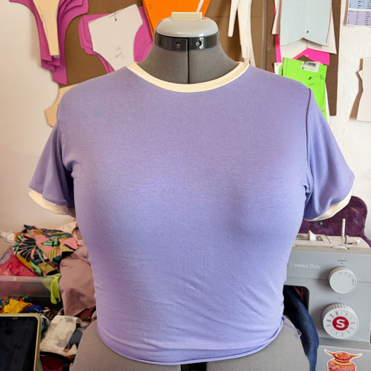 Pansy Bamboo Crop - Fitted Style Blank