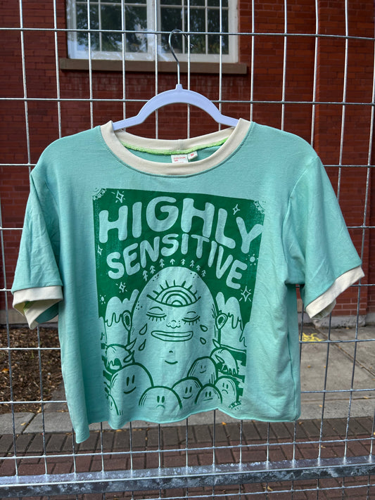 Bamboo Boxy Crop: Green Highly Sensitive