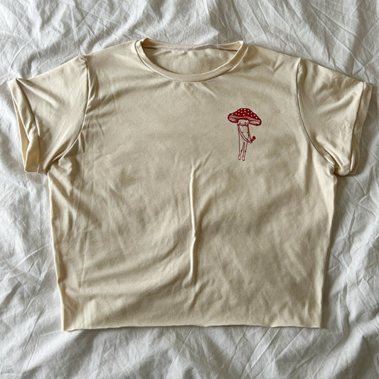Strawberry Mushroom | Bamboo Cotton Crop Top