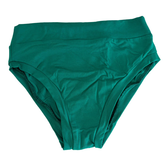 Solid Green: Bikini Mid Rise Bamboo Undies