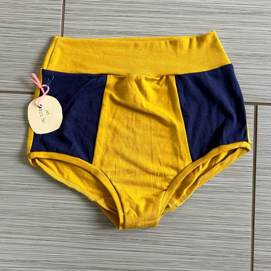 MED Bamboo High Waisted Lounge Bottoms Yellow/Blue- RTS