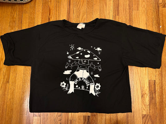 Bamboo Boxy Crop: Black Fungi