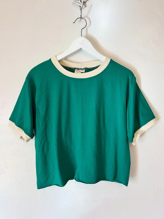 Green Bamboo Crop - Fitted Style