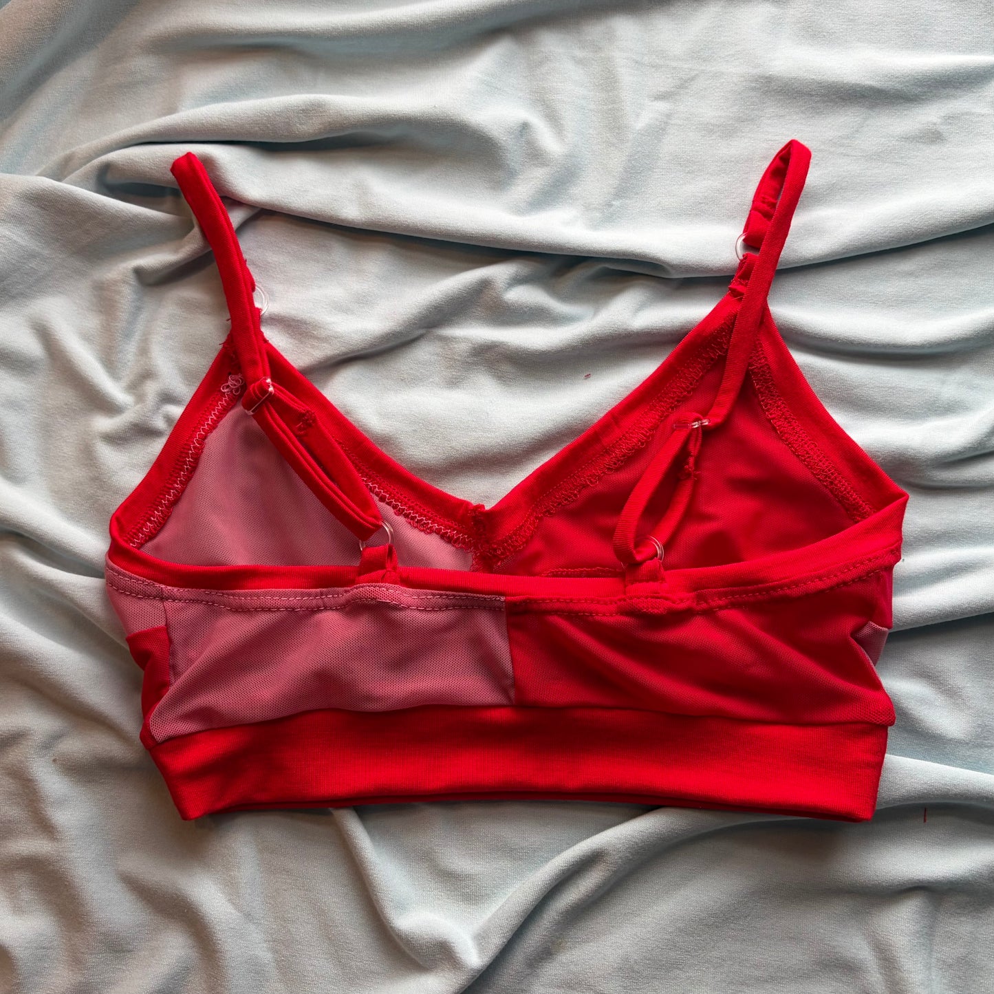 Pink | Red Mesh: Bamboo Bralette