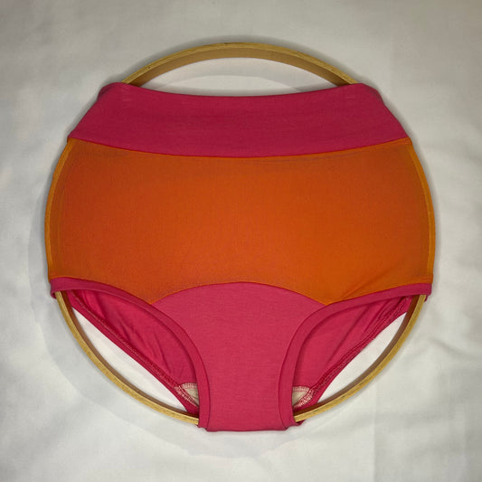 Hot Pink | Orange Mesh: Bamboo High Waisted Undies