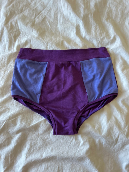 Scrappy Panties: Purple/Light Blue