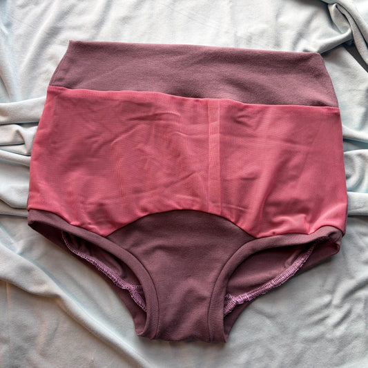 Moonscape & Rose Mesh: Bamboo High Waisted Undies