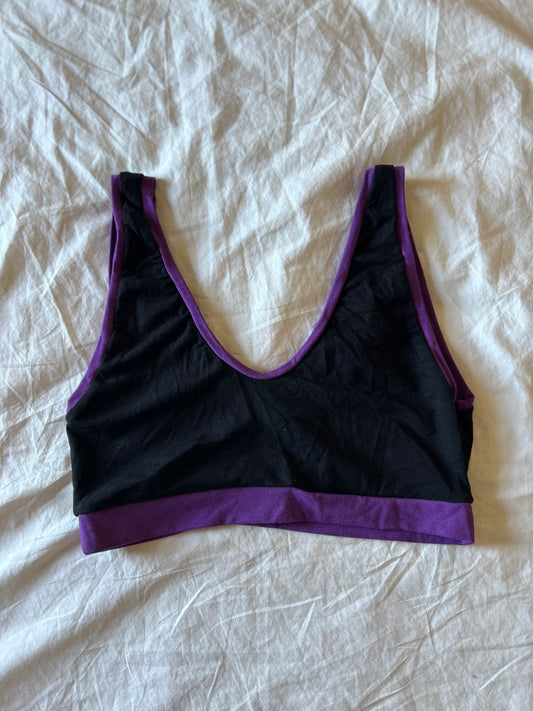 Black/Purple: Bamboo Lounge Top