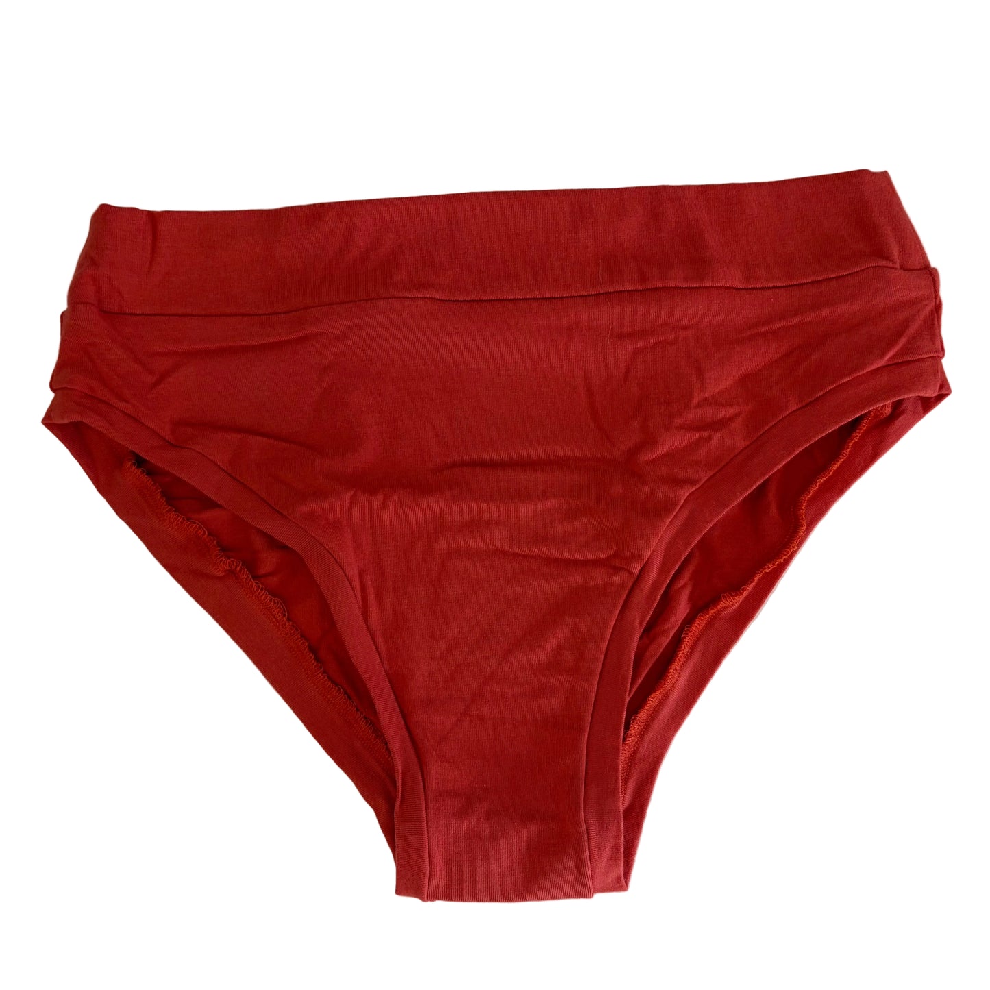 Solid Coral: Bikini Mid Rise Bamboo Undies