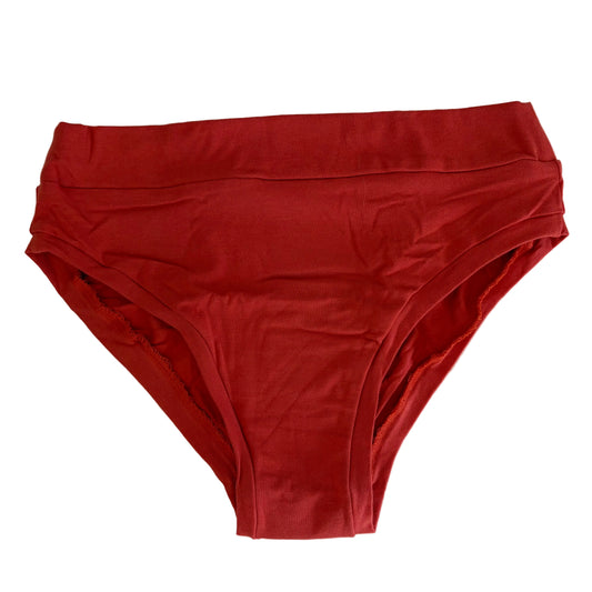 Solid Coral: Bikini Mid Rise Bamboo Undies