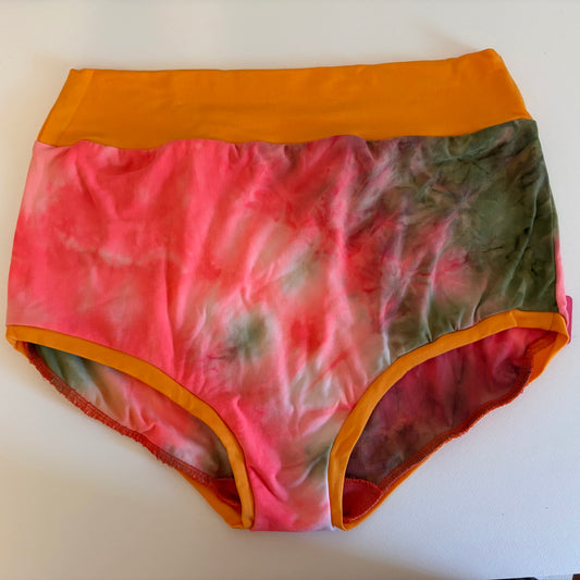 Coral Tye Dye : Bamboo High Waisted Undies
