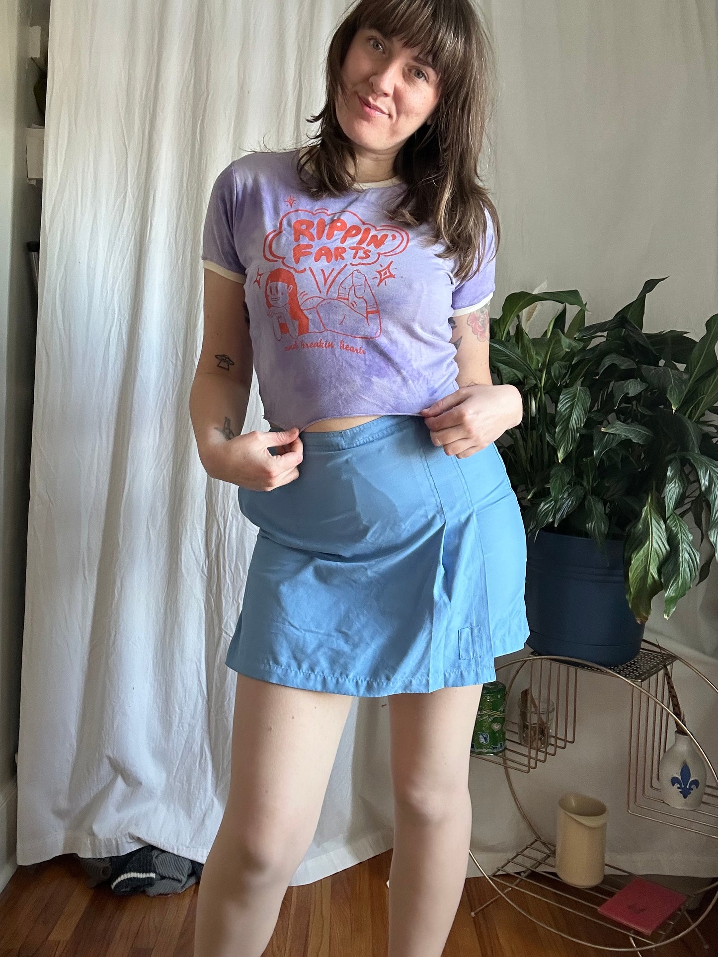 Bamboo Crop: Purple Rippin’ Farts - Fitted Style