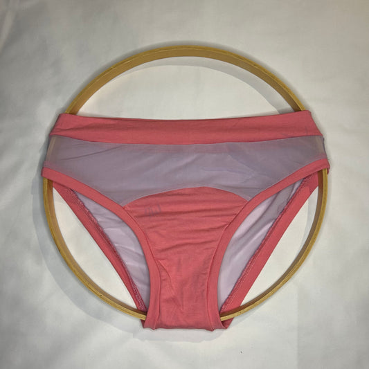 Lilac Mesh| Pink: Bikini Mid Rise Bamboo Undies