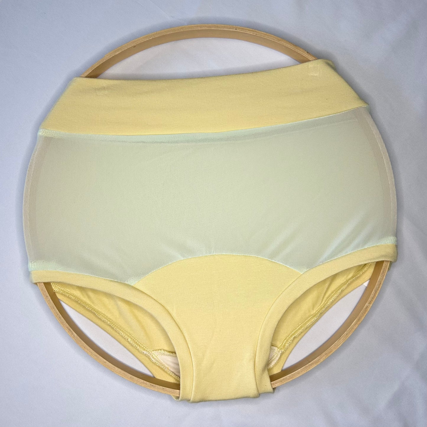 Sunshine | Mint Blue Mesh: Bamboo High Waisted Undies.   W