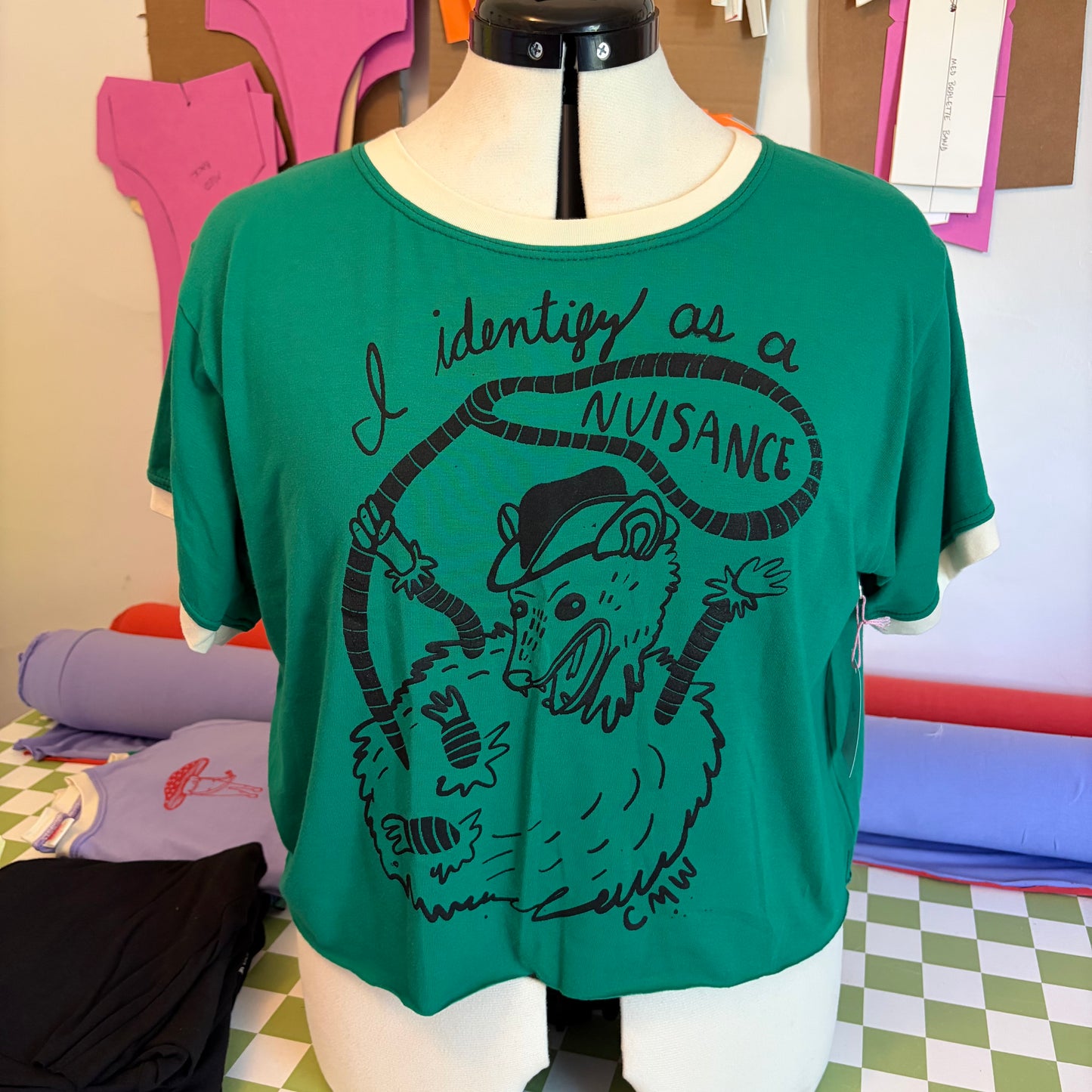 Bamboo Boxy Crop: Large Green Nuisance *LAST CHANCE*