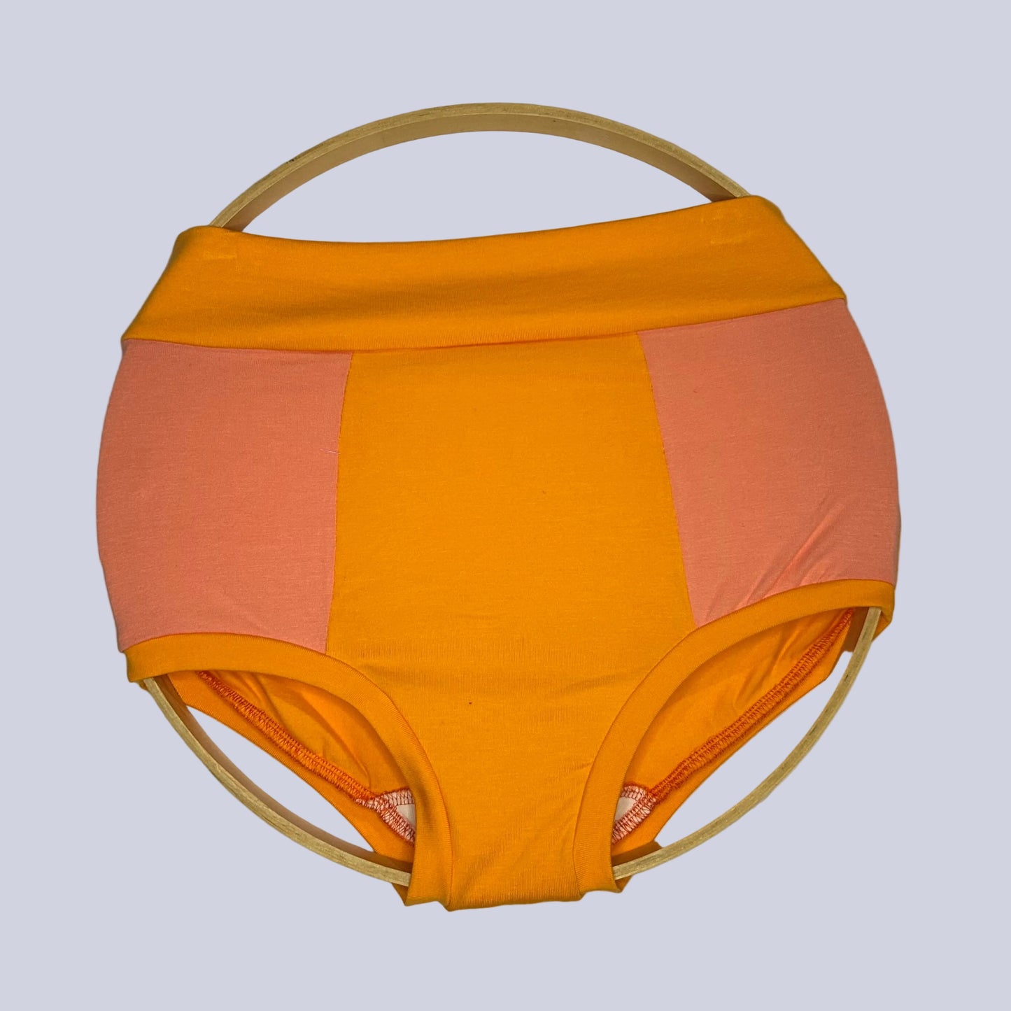 Orange|Pink : Bamboo High Waisted Undies
