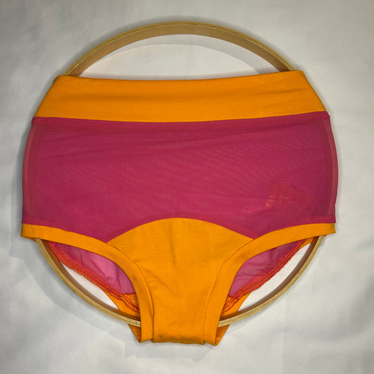 Pink Mesh| Sunburst: Bamboo High Waisted Undies