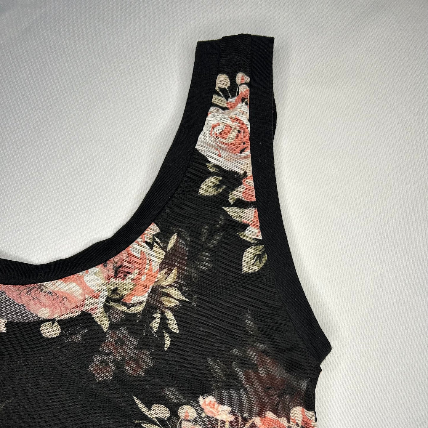 Floral Mesh| Black: Bamboo Lounge Top