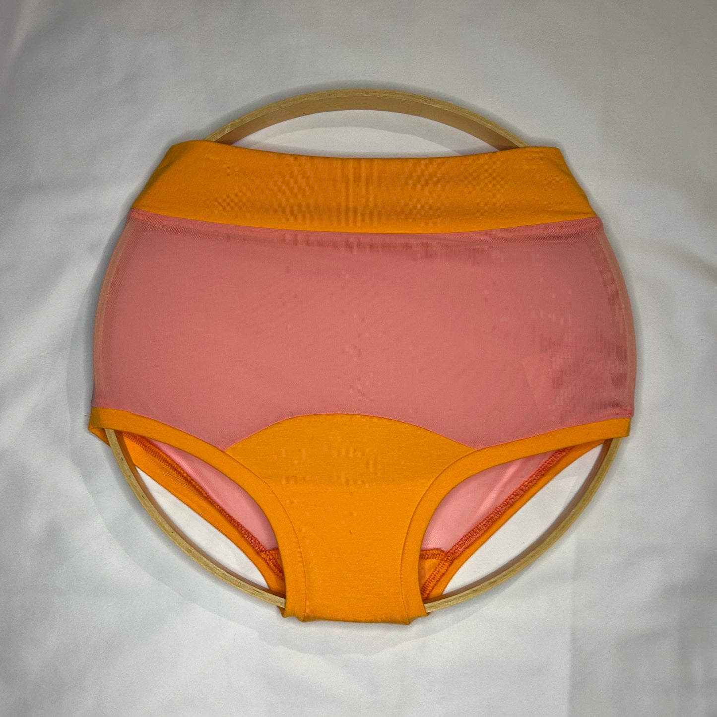 Sunburst| Pink Mesh: Bamboo High Waisted Undies